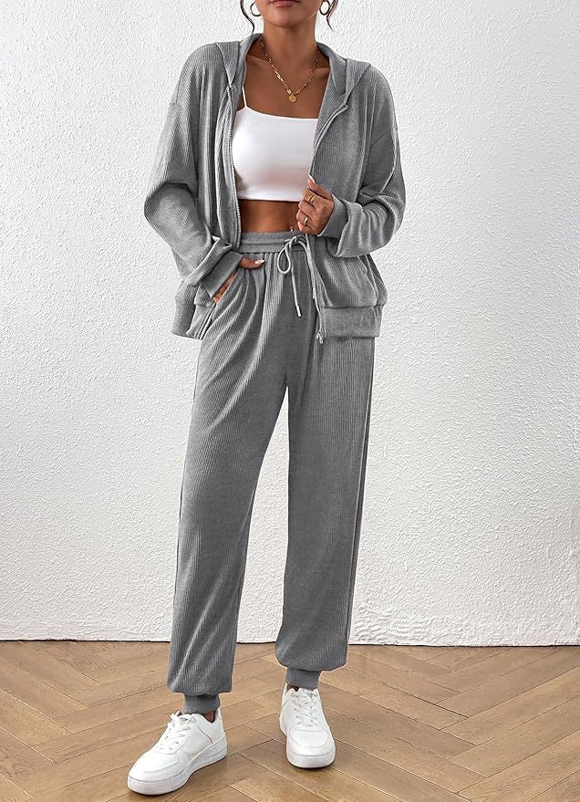 Textured Hoodie and Joggers Set