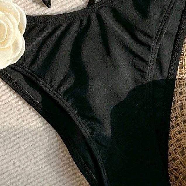Women's Bandeau Bikini with Floral Details