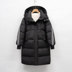 Women's Insulated Winter Coat with Functional Pockets and Adjustable Hood