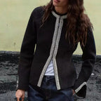 Women's Elegant Blazer with Fine Trim Details