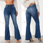 Women's High-Waisted Flared Jeans