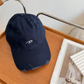Men's Distressed Cotton Baseball Cap