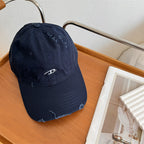 Men's Distressed Cotton Baseball Cap