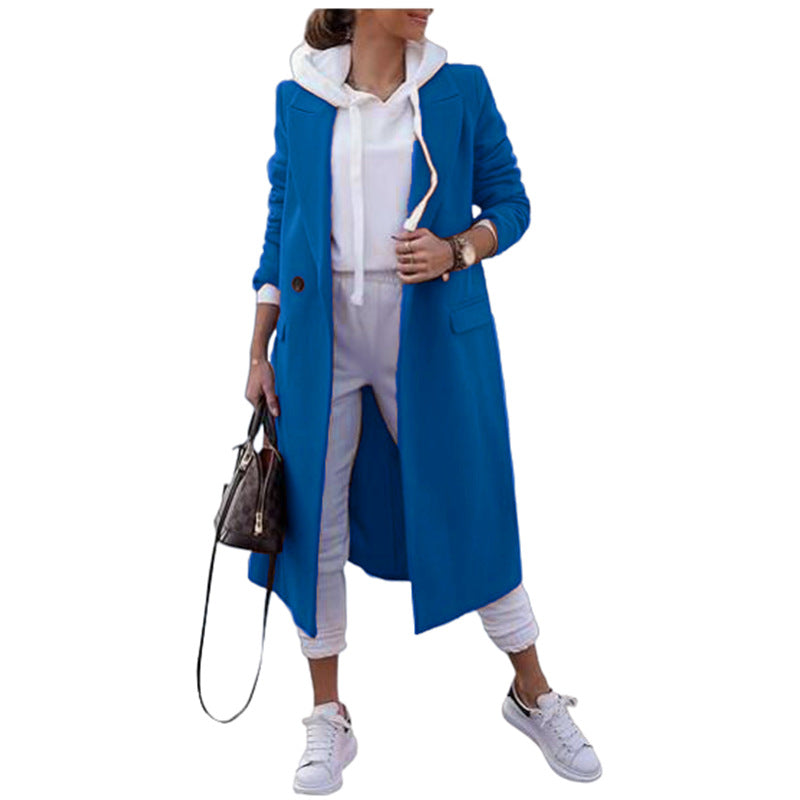 Women's Elegant Transitional Blazer with Modern Cut and Practical Pockets
