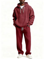 Men's Trendy Hoodie with Practical Zipper and Comfortable Jogging Pants