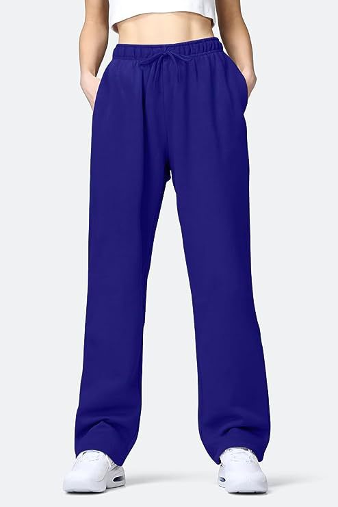 Women's Comfortable Sports Pants with Elastic Waistband and Pockets