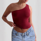 Women's Asymmetric Elastic Tank Top