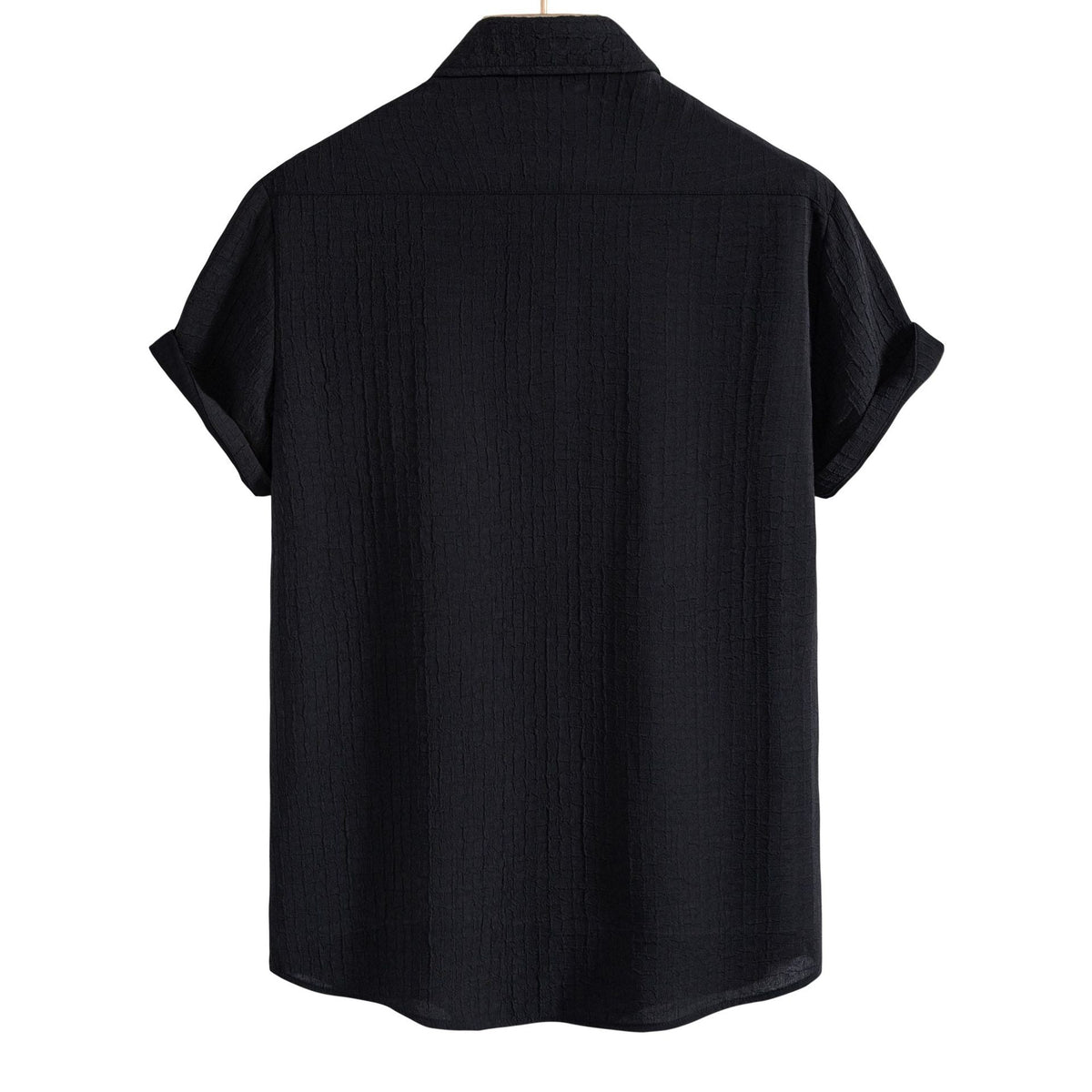 Women's Short-Sleeve Shirt with Textured Fabric and Loose Fit