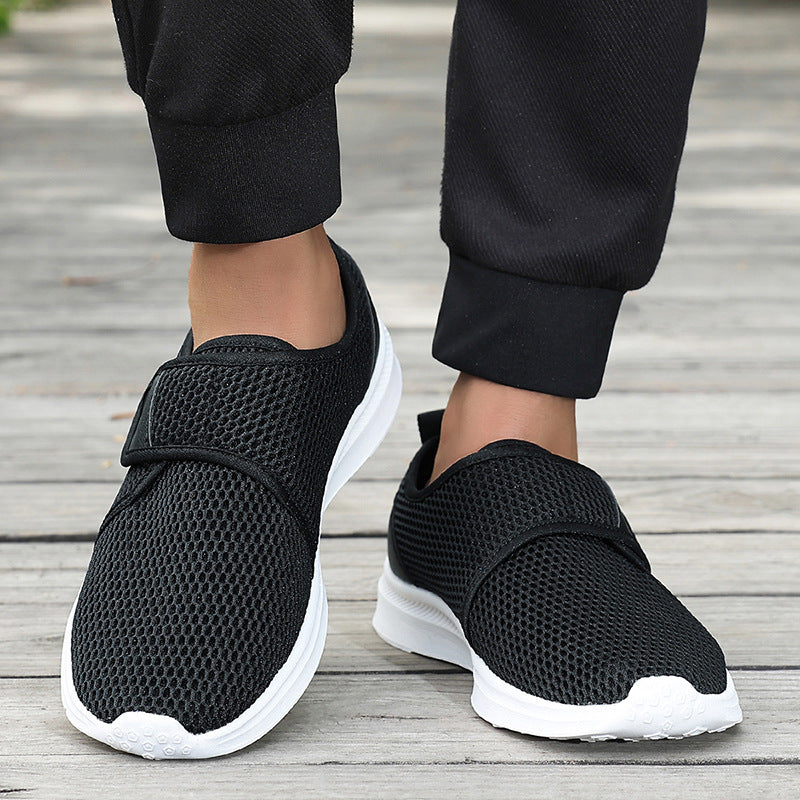 Women's Breathable Casual Sneakers with Adjustable Hook-and-Loop Closure