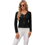 Women's Airy Blouse with Button Details