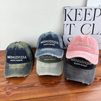 Men's Distressed Denim Baseball Cap