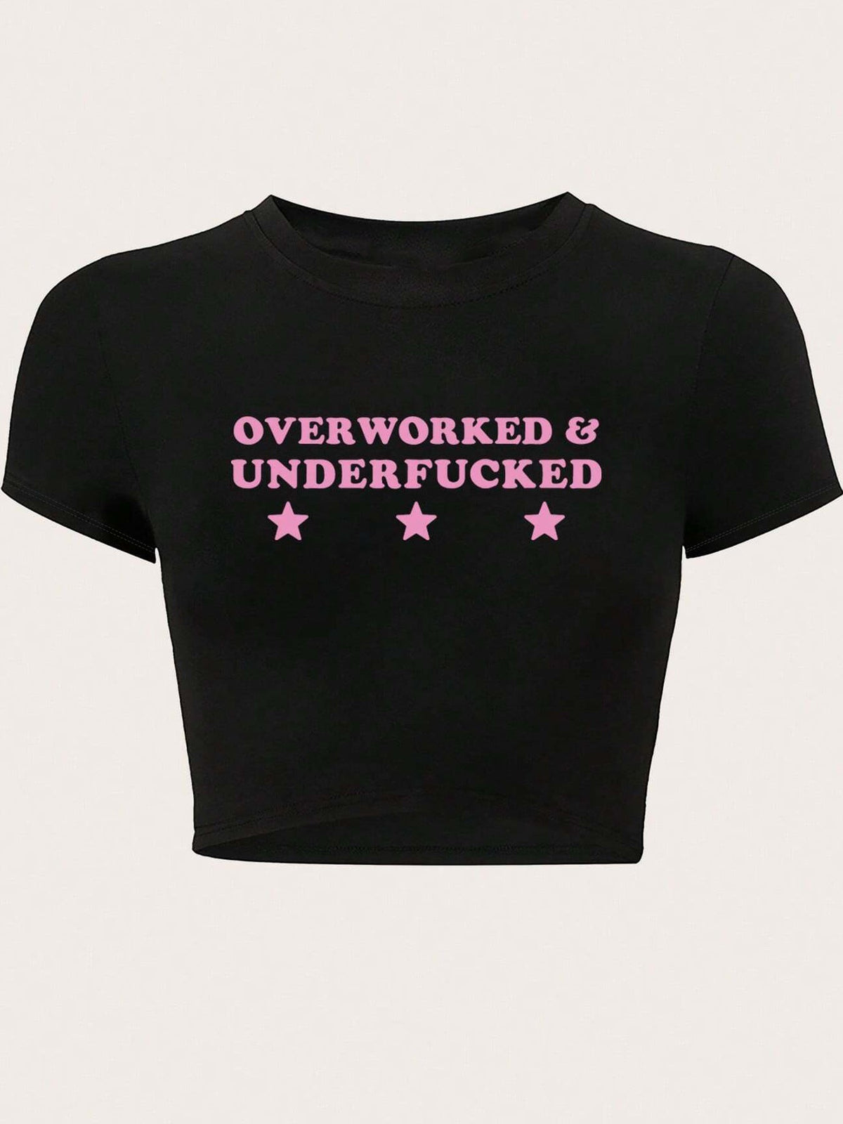 Women's Inspirational Print Crop T-Shirt