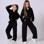 Women's Comfortable Velvet Suit with High-Neck Zipper