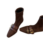Women's Ankle Boots with Elegant Strap