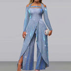 Glamorous Functional Jumpsuit with Shimmer Effect