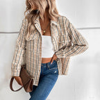 Women's Plaid Shirt with Patch Pockets