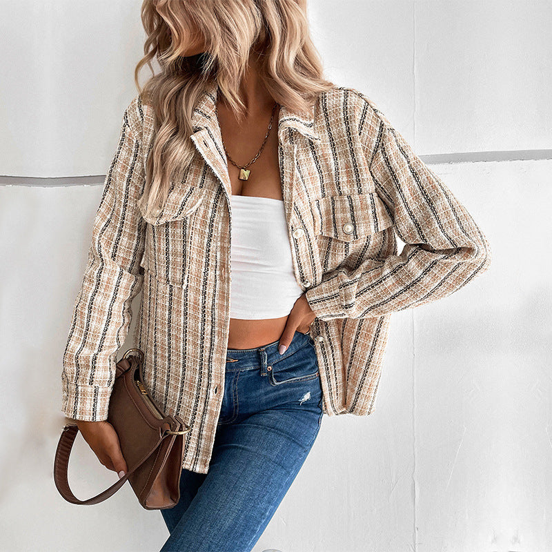 Women's Plaid Shirt with Patch Pockets