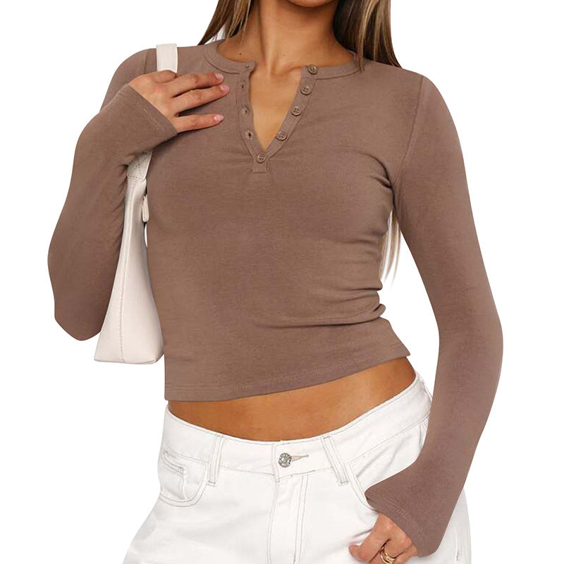 Women's Long Sleeve Button-Down Shirt, Slim Fit