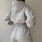 Fashionable Casual Wide-Leg Hoodie Set