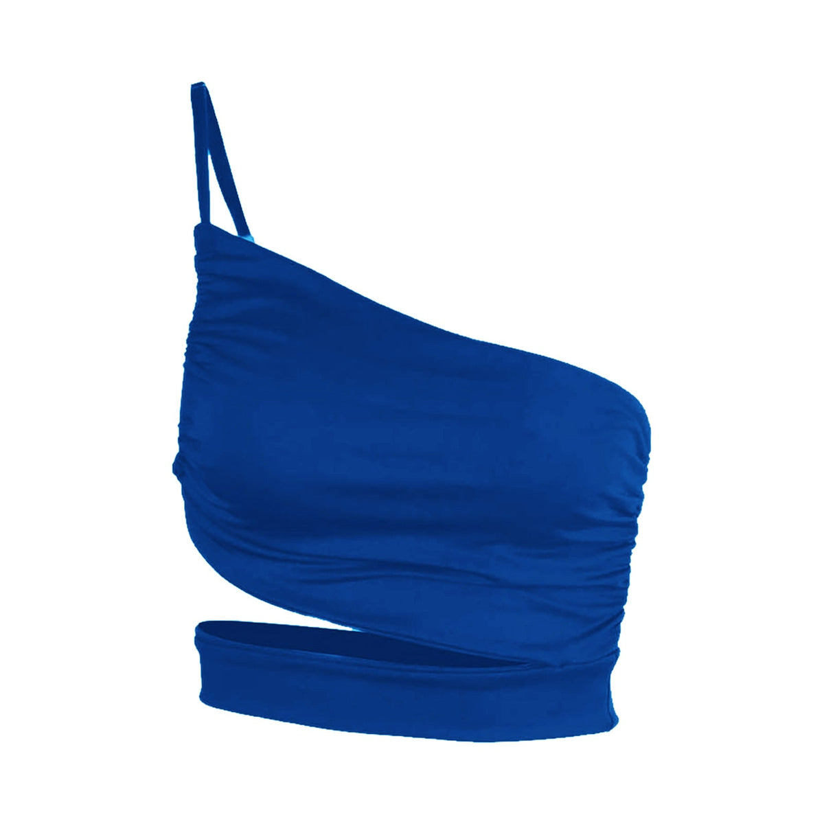 Women's Asymmetrical Crop Top with Elegant Wrap Design
