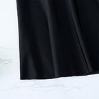 Women's Pencil Skirt with Elastic Waistband and Flared Cut