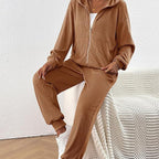 Textured Hoodie and Joggers Set