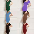 Women's Elegant Fitted Maxi Dress with Slit