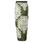 Women's Swimsuit with Wrap Skirt and Floral Design