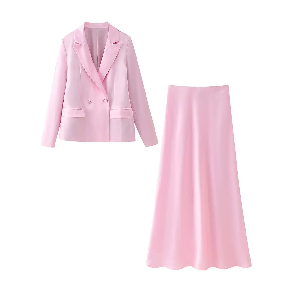 Women's Elegant Blazer and Skirt Set