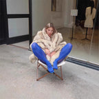 Women's Luxurious Faux Fur Coat with Voluminous Collar
