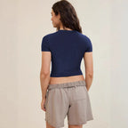 Women's Crop T-Shirt with Figure-Hugging Cut