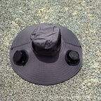 Air-Cooled Sun Hat with Removable USB Fans and Neck Protection