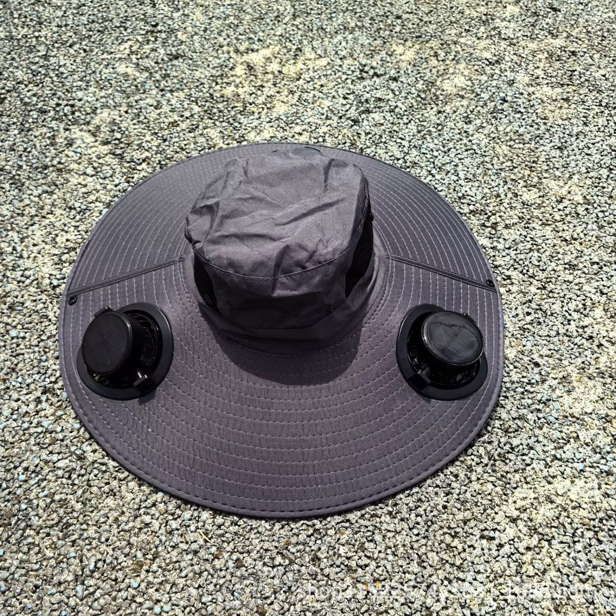 Air-Cooled Sun Hat with Removable USB Fans and Neck Protection