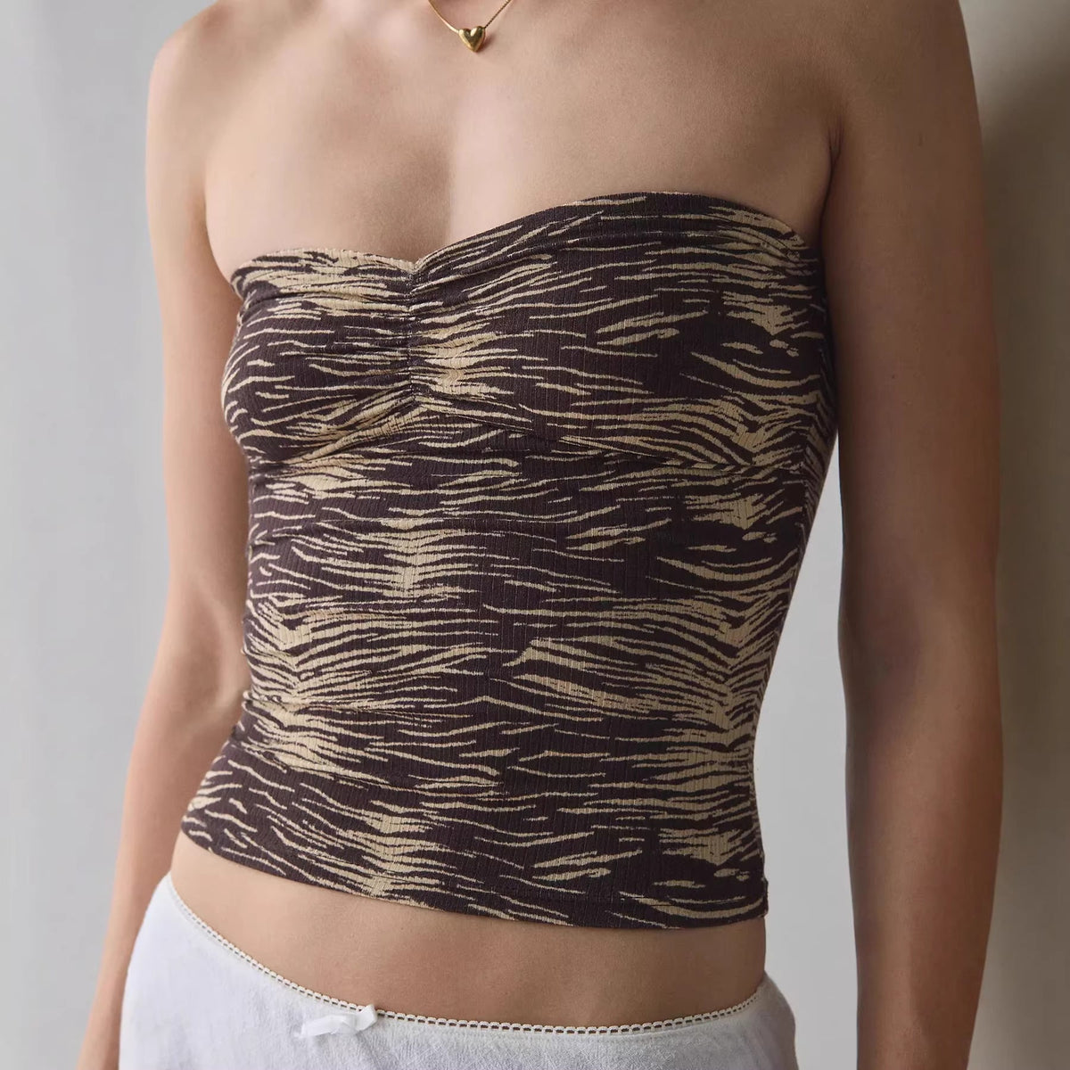 Women's Striped Bandeau Top
