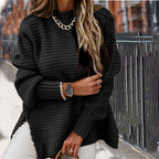 Women's Chunky Knit Sweater with Modern Texture and Loose Fit