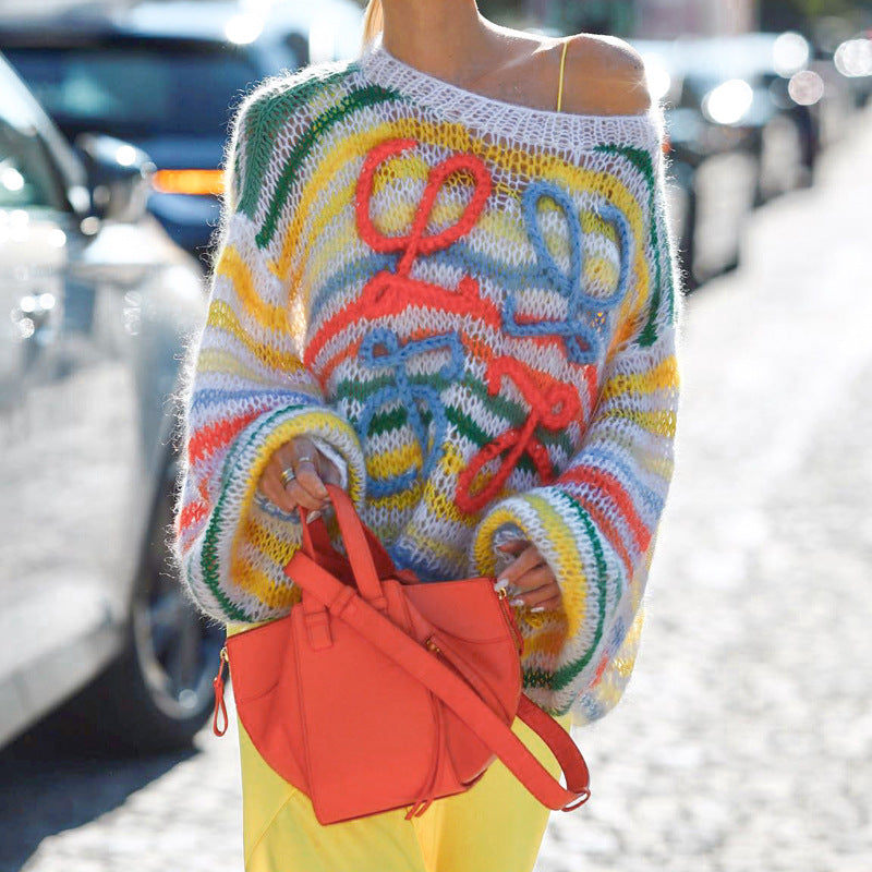 Women's Cozy and Trendy Knit Sweater with Unique Design
