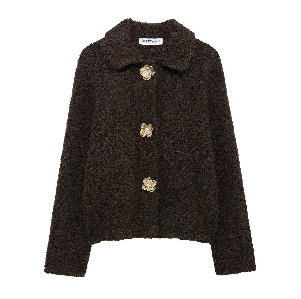 Women's Elegant Cardigan with Decorative Button Details