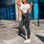 Women's Cargo Jeans with Side Pockets
