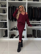 Fashionable Asymmetric Cotton Outfit Set