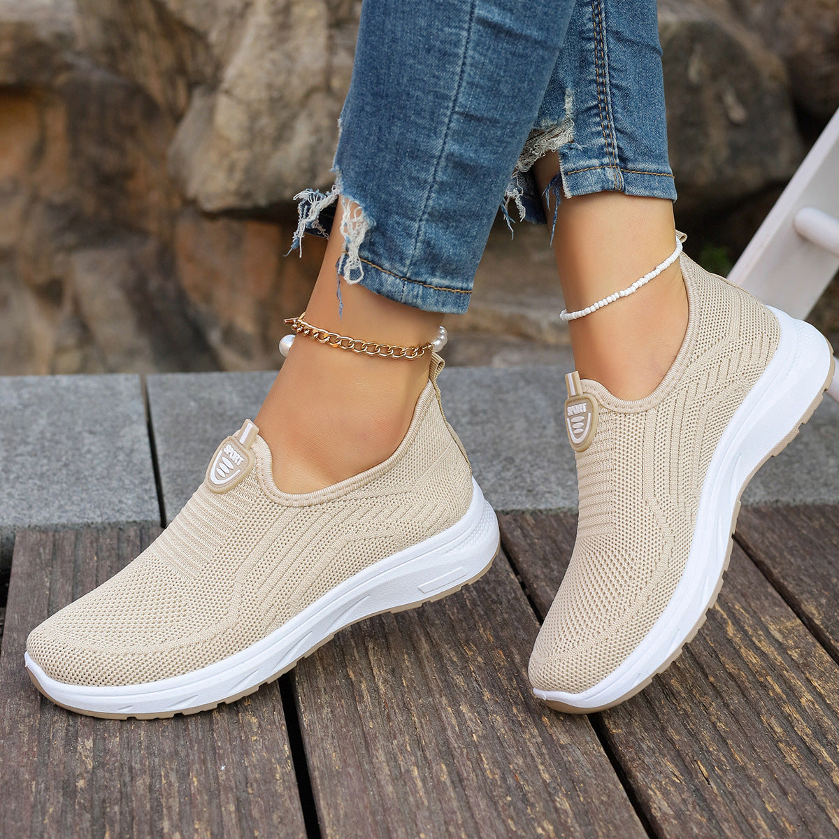 Women's Breathable Slip-On Sneakers with Flex Sole