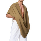 Women's Elegant Oversize Cape Jacket with Practical Pocket Design