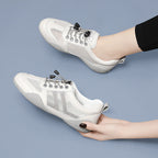 Women's Breathable Casual Sneakers with Elastic Lacing System and Non-Slip Sole