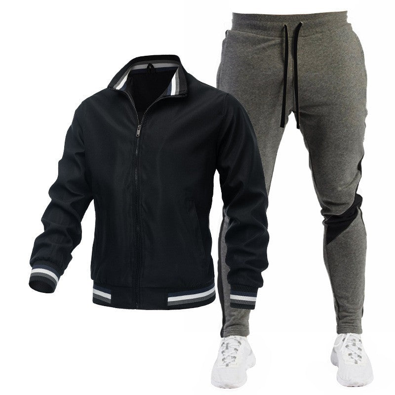 Men's Sporty Track Jacket and Jogging Pants Set