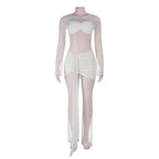 Women's Elegant Long-Sleeve Lace Overall