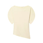Women's Asymmetrical Top with Ruffle Sleeves