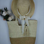 Straw Hat with Lace Band