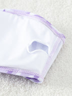 Women's Bandeau Bikini with Knot Details and Textured Surface