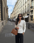 Elegant Knit Cardigan with Full-Length Zipper
