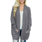 Women's Chunky Knit Cardigan with Deep Pockets