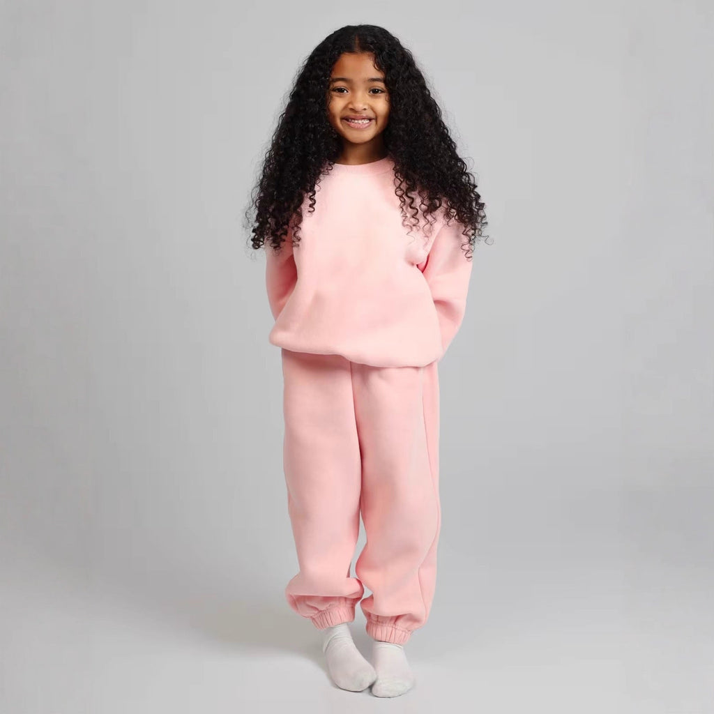 Casual Sweat Set with Voluminous Top and Comfortable Joggers